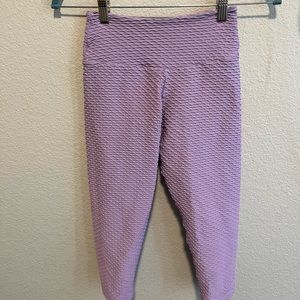 Booty By Brabands lilac/purple cropped croco leggings